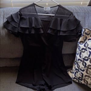 Black Carole Christian Romper